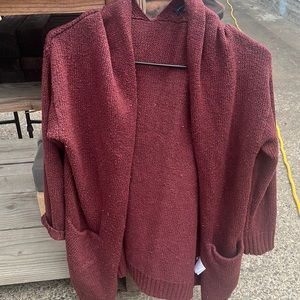 Maroon cardigan
